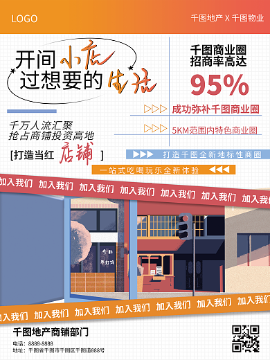 6080地产店铺海报