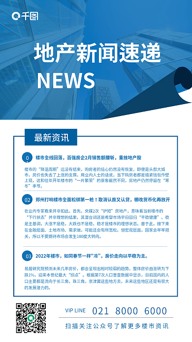 地产新闻资讯手机海报