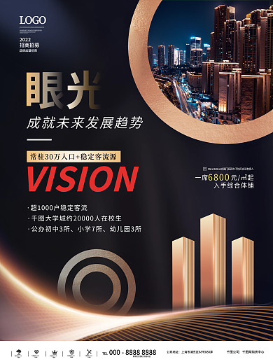 创意地产商铺招商海报