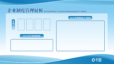 蓝色大气简约企业管理制度