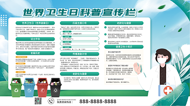 世界卫生日宣传展板