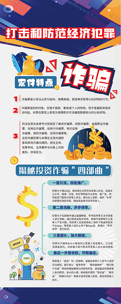 预防理财诈骗宣传展架