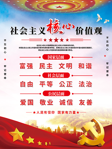 社会主义核心价值观党建海报展板