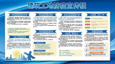建筑工地安全生产防疫宣传栏围挡围墙展板