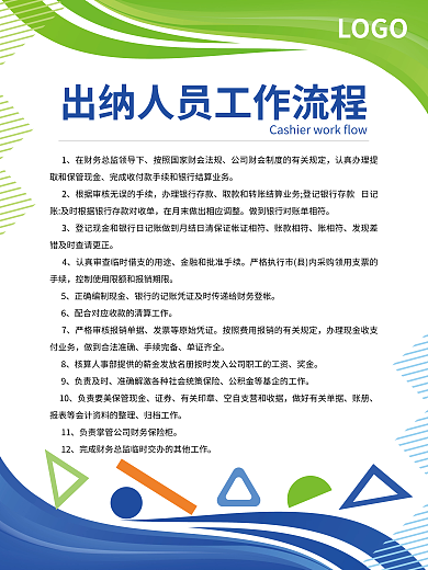 简约风商务财务人员管理宣传制度牌