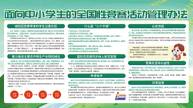 面向中小学生的全国性竞赛活动管理办法