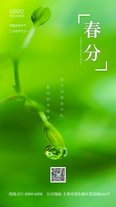 中国传统节气春分海报