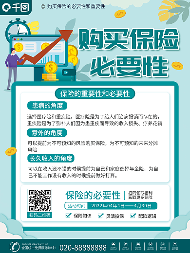 购买保险的必要性宣传海报