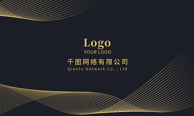 原创高端大气简约科技线条创意VIP名片