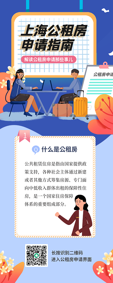 公租房申请指南政策讲解长图海报