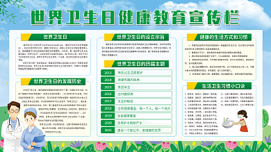 世界卫生日健康教育宣传栏