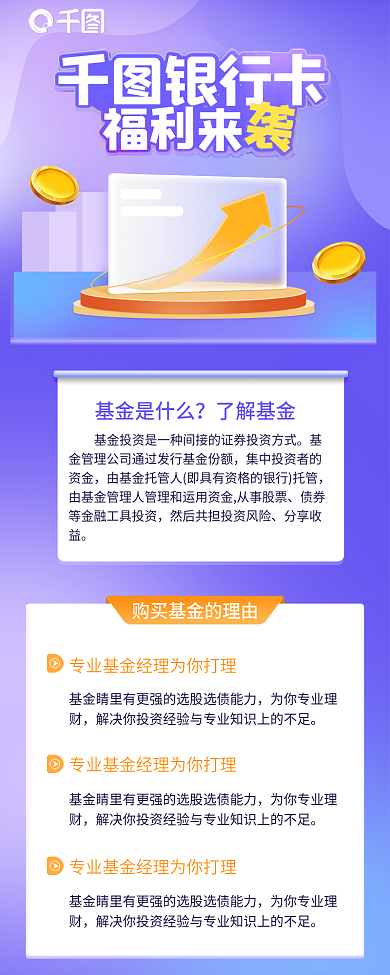 紫色大气金融理财H5长图