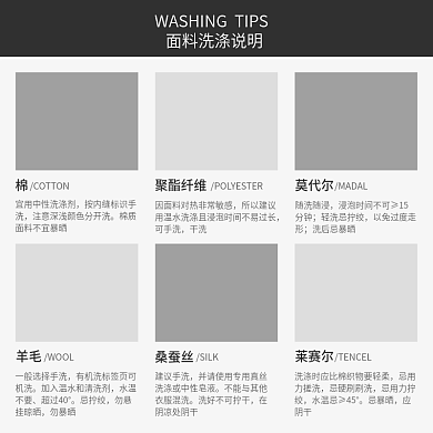 电商服装面料洗地说明主图psd模板