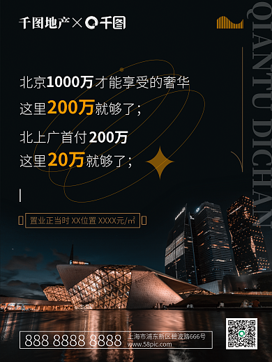 简约大气房地产宣传展示价值海报