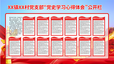 党建党史学习心得体会公开栏
