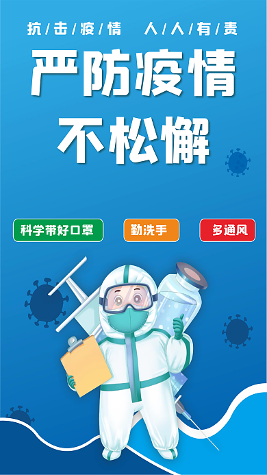 新冠肺炎病毒疫情防控指南海报