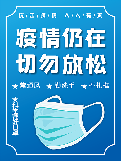新冠肺炎病毒疫情防控指南展板防疫海报