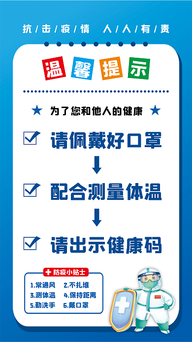 新冠肺炎病毒疫情防控指南展板防疫海报