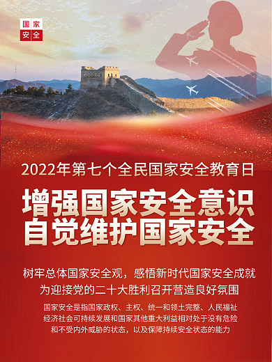 2022年全民国家安全教育日宣传海报