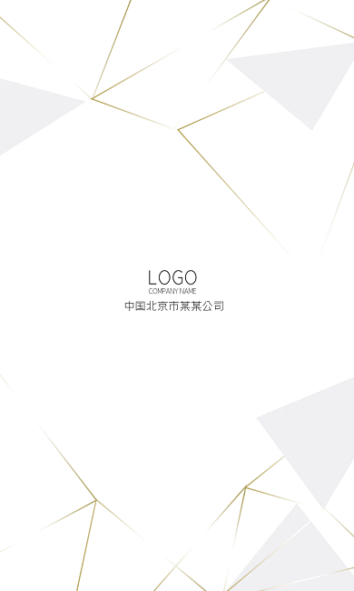 简洁商务白金名片