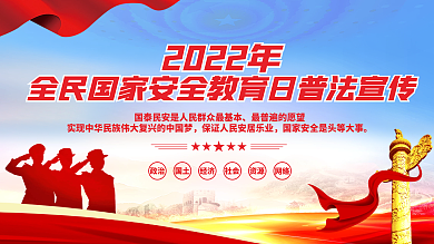 2022年全民国家安全教育日宣传党建展板