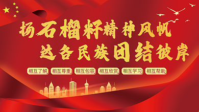 民族团结精神石榴籽精神党建展板