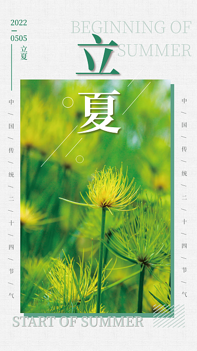 二十四节气立夏简约海报