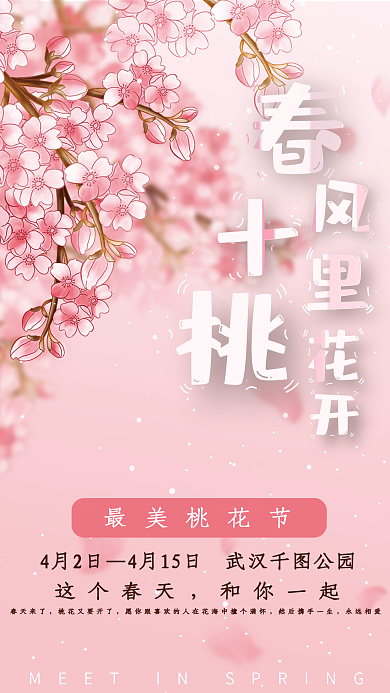 春风十里桃花开海报