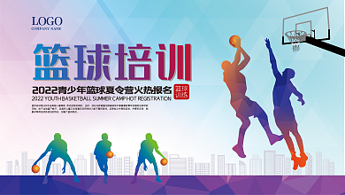 篮球培训展板印刷物料