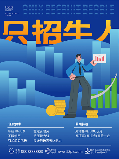 地产家居房地产置业顾问销售招聘海报招贴