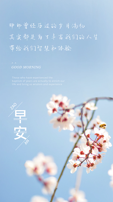 小清新正能量心语日签朋友圈早安海报