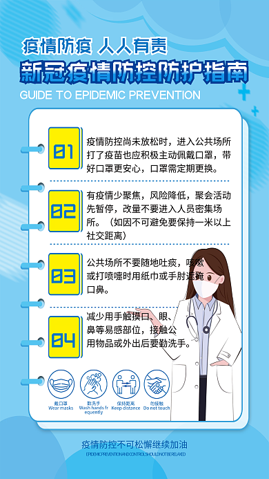 新冠疫情防控指南海报