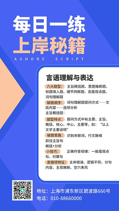 考公知识点手机海报