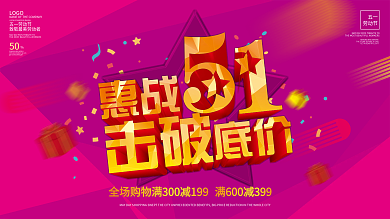 惠战51击破底价展板