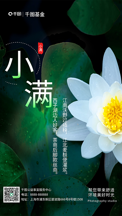 基金理财宣传小满节气借势商业海报