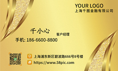简约大气高级金融理财投资顾问销售名片