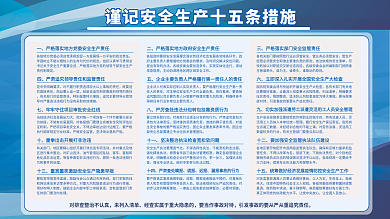 安全生产15条展板