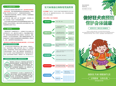 狂犬病防治三折页图片