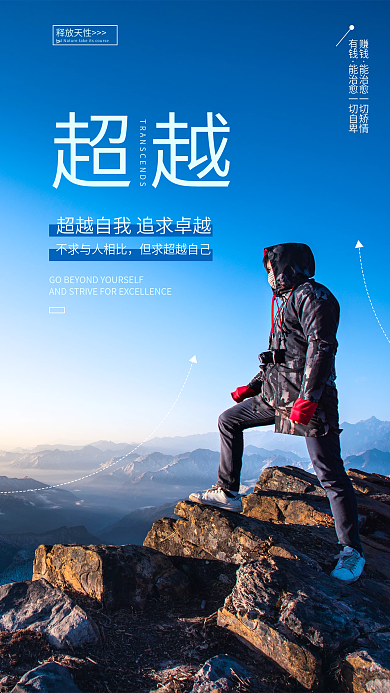 励志海报朋友圈图