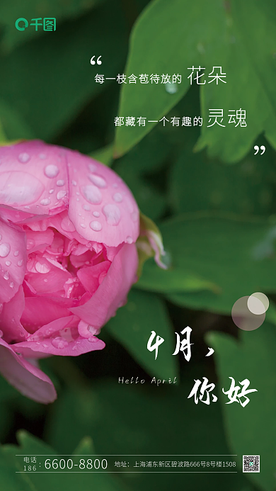 春日清新简约励志海报