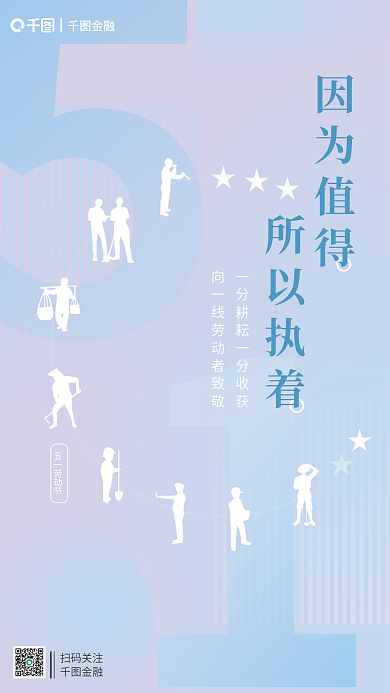 金融理财基金五一劳动节微信宣传海报