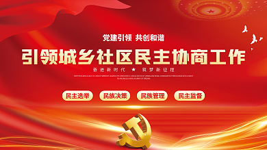金红风引城乡社区协商工作宣传党建展板