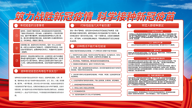 新冠疫苗接种展板