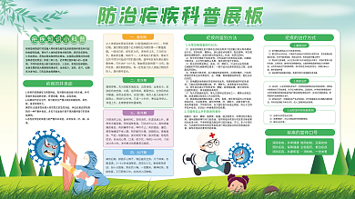 简约医疗卫生防治疟疾科普宣传展板展架