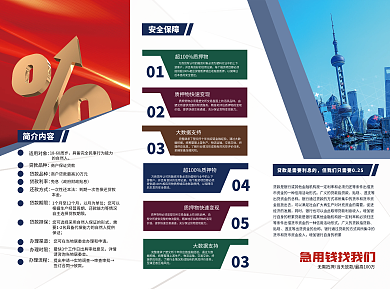 高端创意金融银行贷款三折页