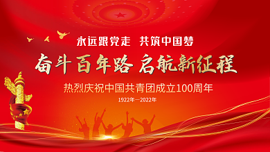 庆祝建团100周年宣传展板