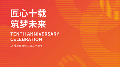 橙色周年展板活动背景