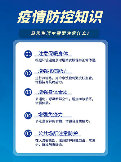 疫情防控知识张贴海报