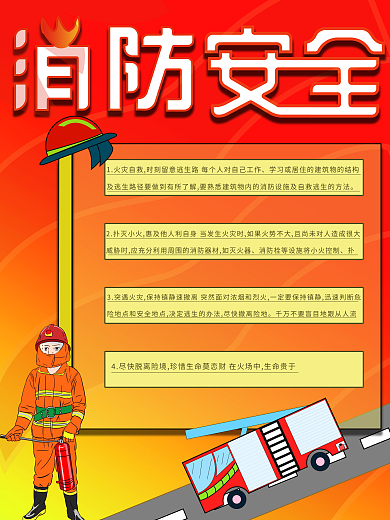 平面设计消防安全知识海报
