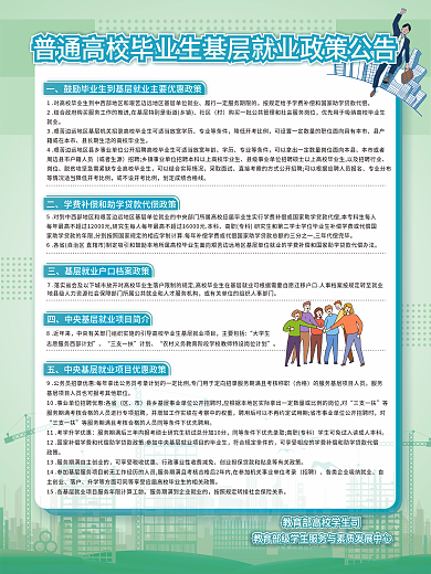 清新普通高校毕业生基层就业政策公告